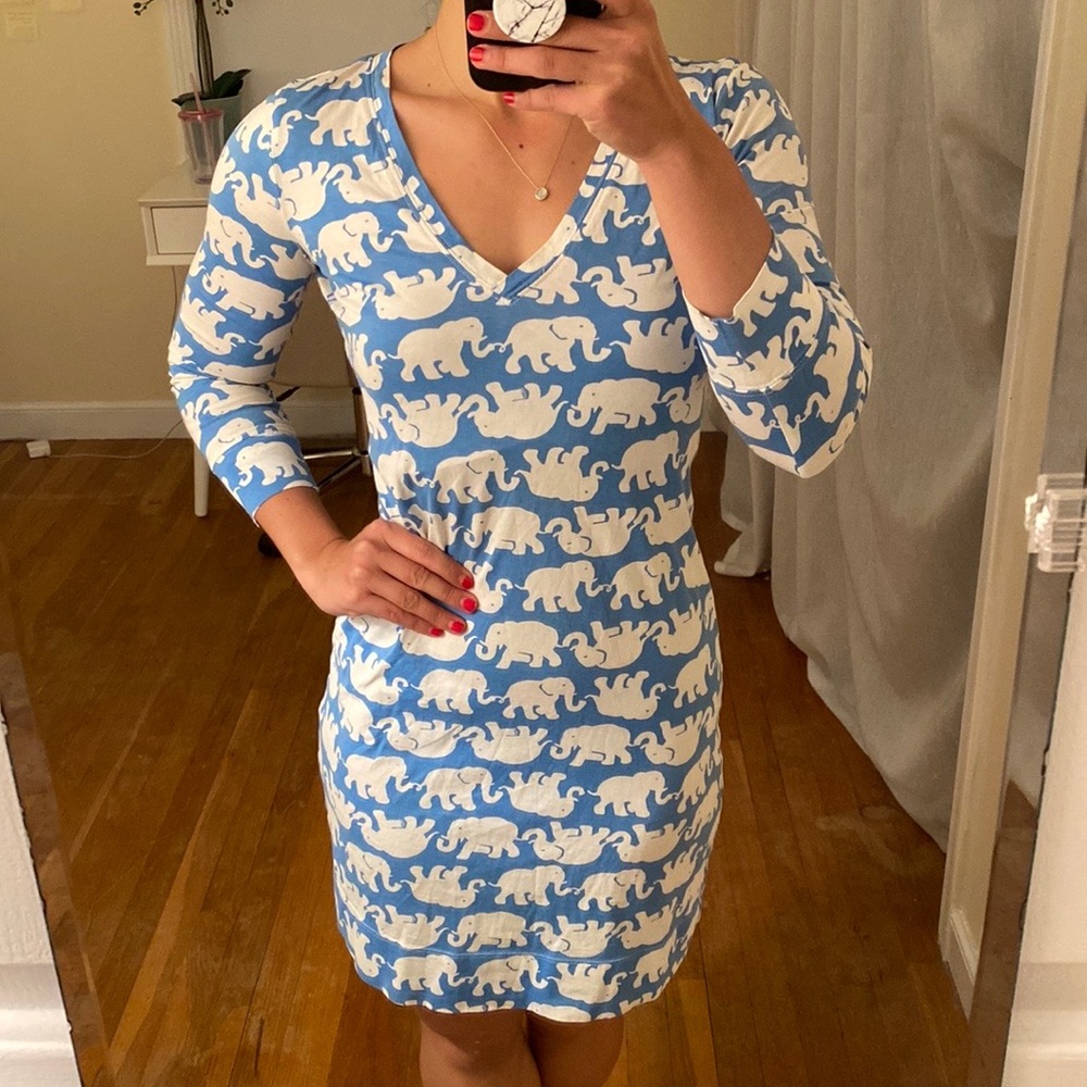 Lilly Pulitzer Light Blue Elephant Dress